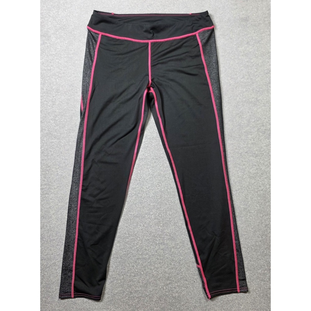Zone Pro Leggings Womens XL Black Pink Stitch Ankle Athletic Pocket Pants